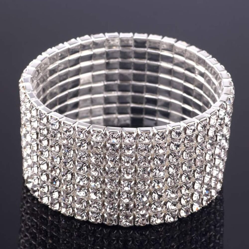 Sparkle Multicolor Rhinestone Stackable Stretch B… - image 6